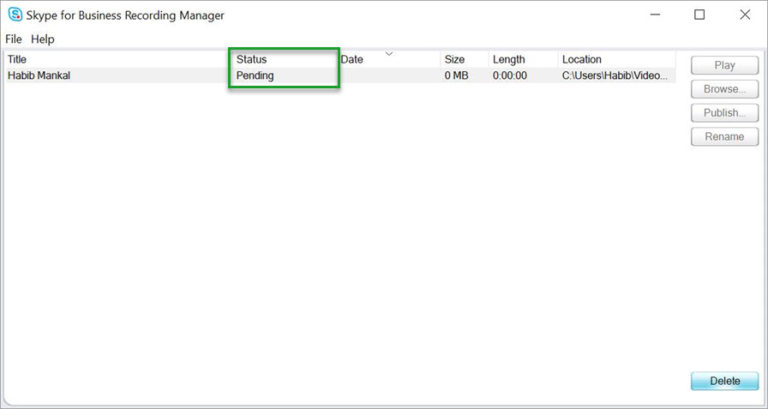 what is skype for business recording manager